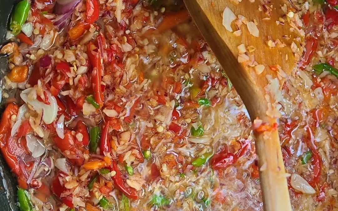 Garlic Chili Oil with Fried Shrimp Paste (Sambal Terasi Goreng)