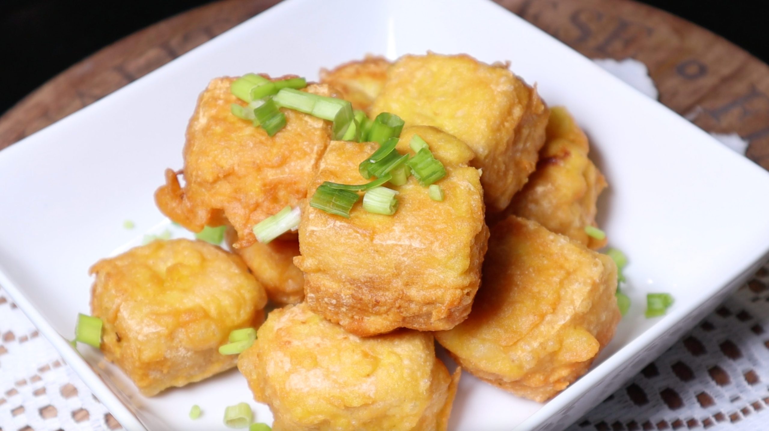 Crispy Fried Tofu Tempura Pockets Filled With Vegetables (Indonesian Tahu Isi)