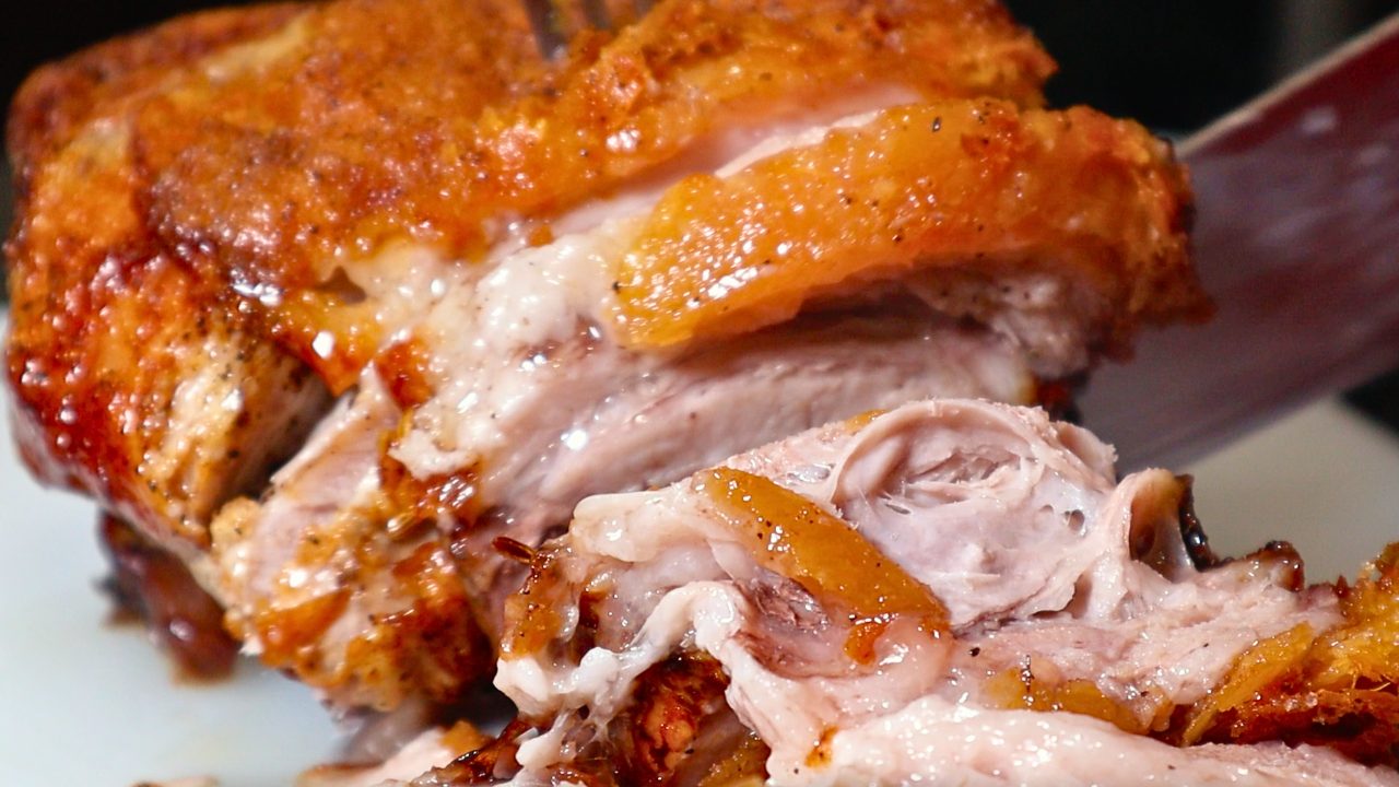 Crispy Roast Pork Shoulder Picnic (Bone-In) | Easy Crackling Recipe + Homemade Gravy