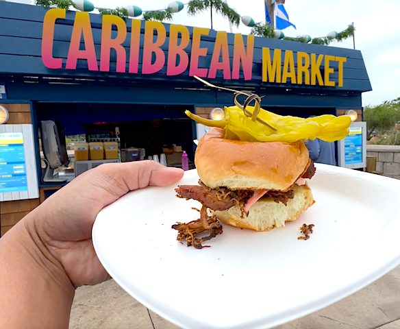 Jerk chicken slider dish from SeaWorld's Seven Seas Food Festival