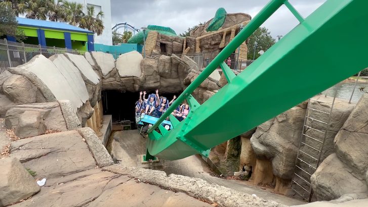 Kraken roller coaster loop at SeaWorld Orlando